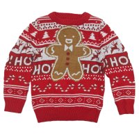 SSX02: Kids Gingerbread Man Knitted Christmas Jumper (3-9 Years)